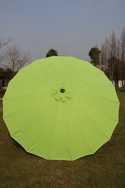 Hot Sale 2.7M*2.7M Medium Size Crank Folding Heavy Duty With Logo Prints  Outdoor Garden Patio Fiberglass Umbrella