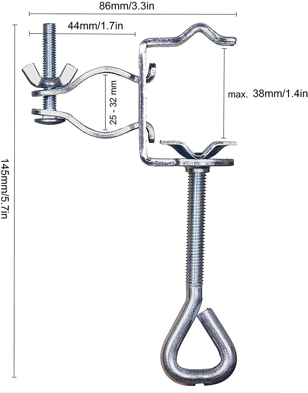 Hot sale Heavy Duty Metal Patio Umbrella Clamp Stand for Outdoor Fixed On The Deck Railing Sun Parasol Holder Fixing Clamp