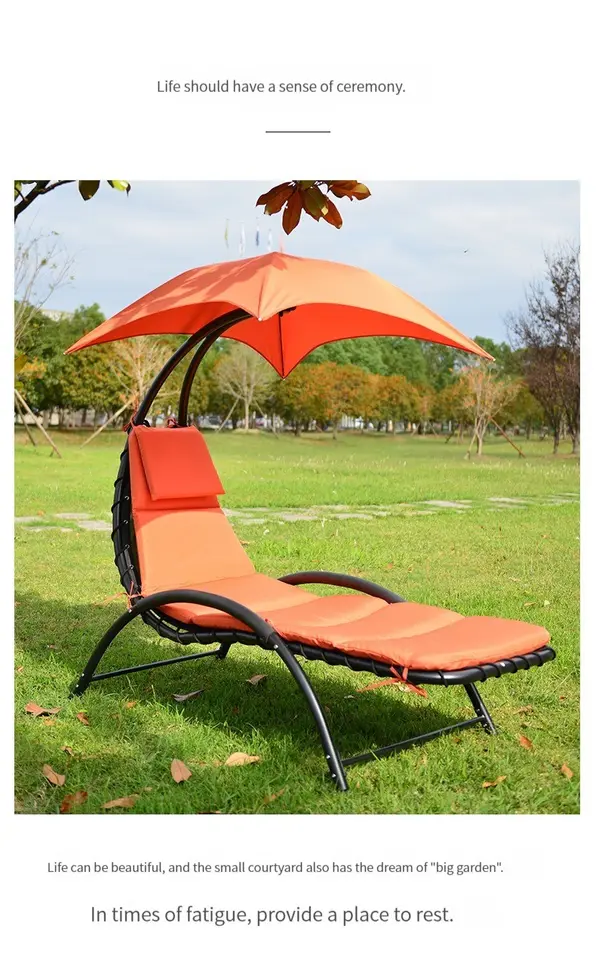 Hot Sale Outdoor Hanging Helicopter Portable Folding Chair Garden Patio Swing Seat Chair With Cushion Replaceable