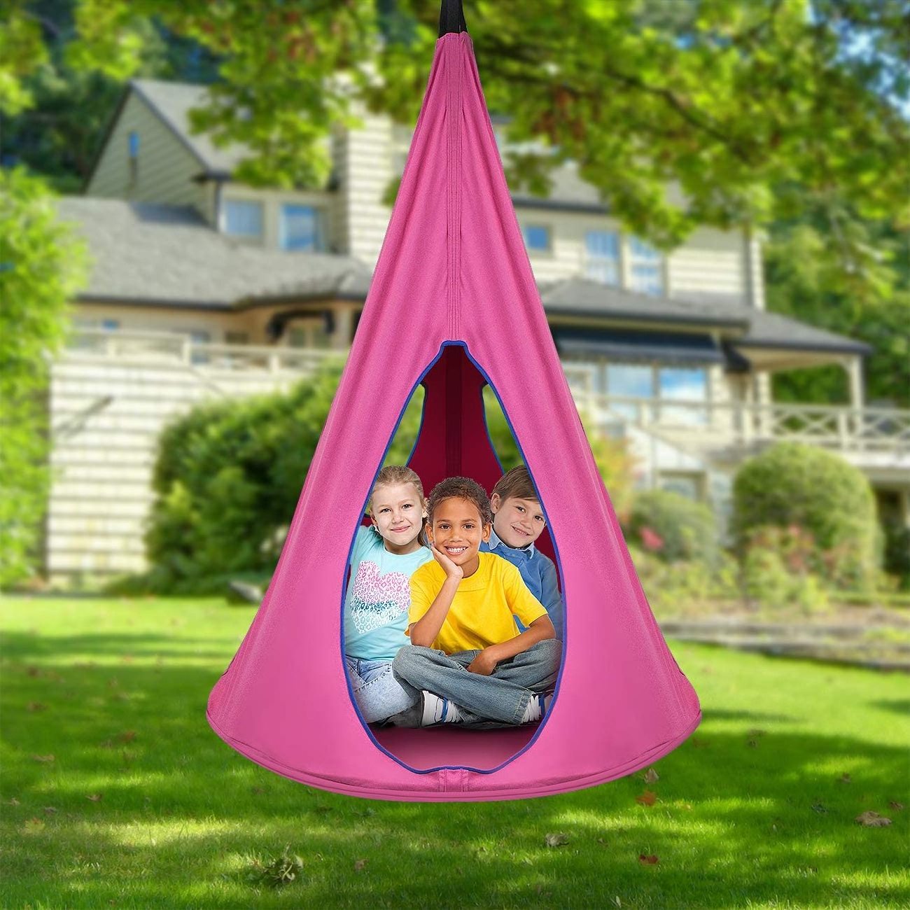 Factory selling Premium Hanging Tree Tent Adjustable Rope Nest Swing Hammock Chair for Kids Indoor Outdoor Use