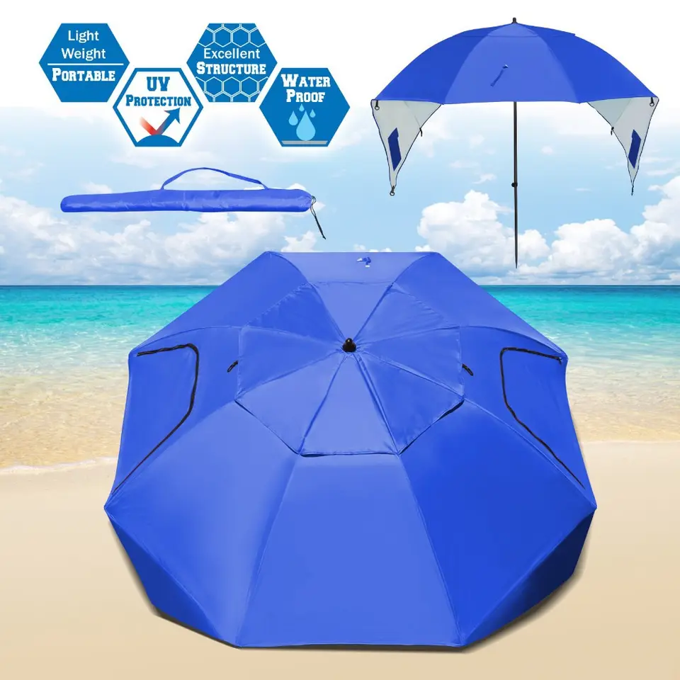 SPF 50+ Sun and Rain Canopy Umbrella for Camping, Beach and Sports Events