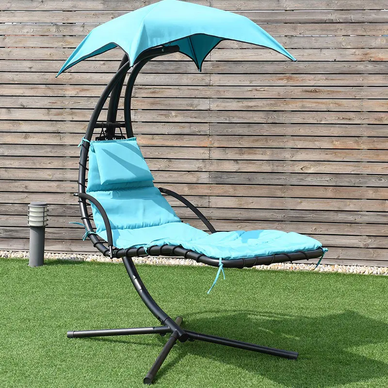 High quality Outdoor Lounge Chair Relaxing Patio Hammock Swing Chair Garden Arc Stand Air Porch Hanging Dream Chair