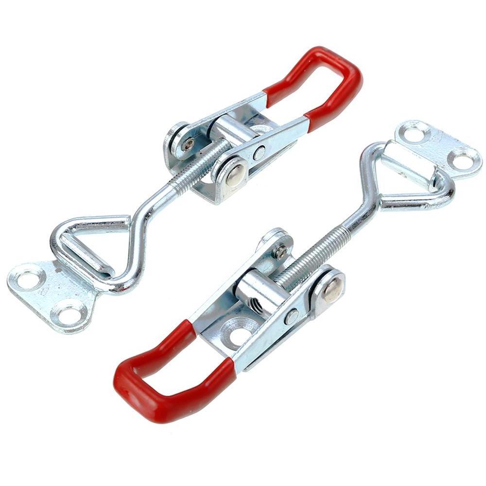 2pcs Toggle Latch Catch Toggle Clamp Adjustable Cabinet Boxes Lever Handle Lock Hasp For Sliding Door Furniture Hardware