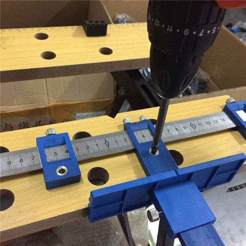 Drill Guide Sleeve Cabinet Hardware Jig True Position Tool Drawer Pull Jig Wood Drilling Dowelling Hole Saw Master System