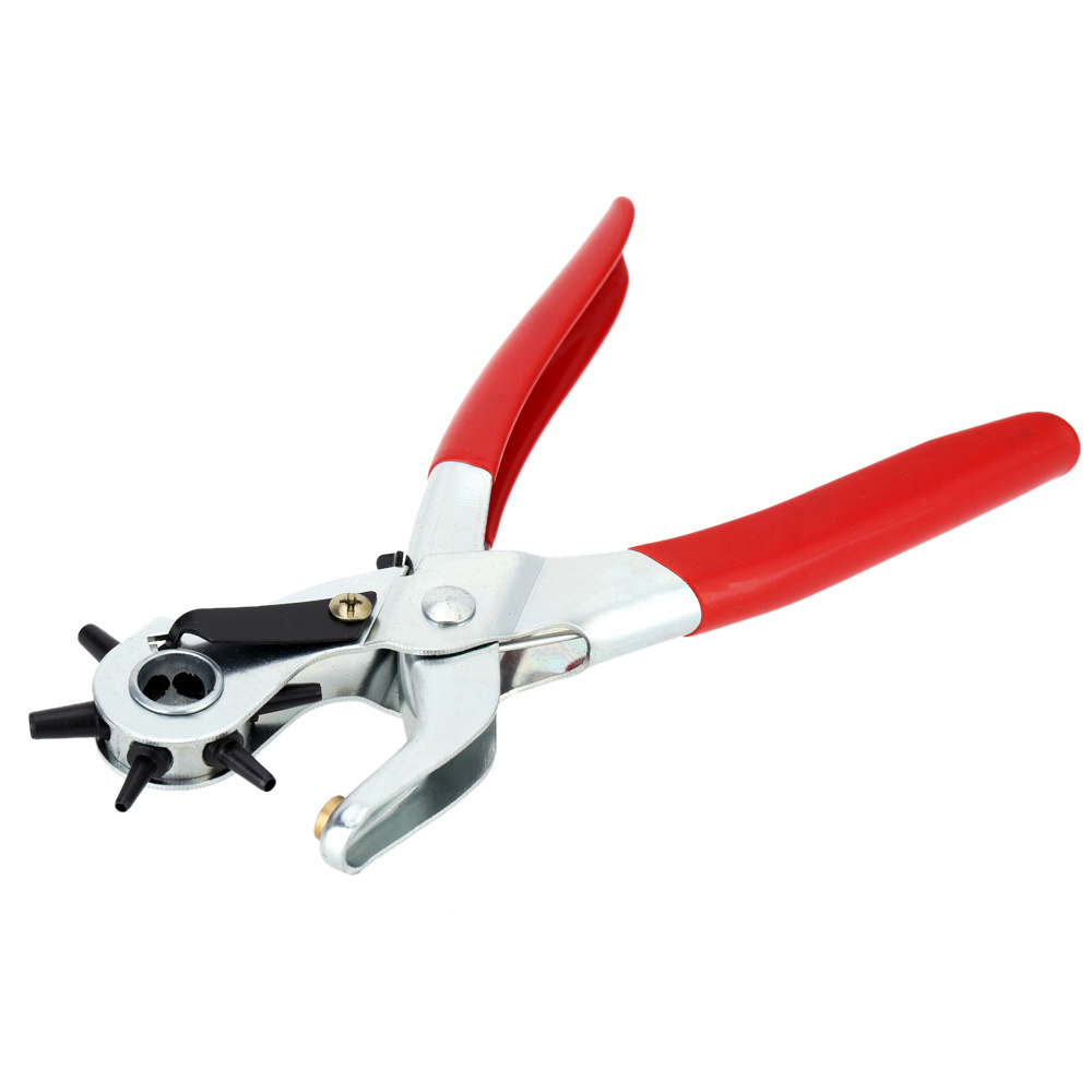 Hole Punching Machine 9'' Punch Plier Round Hole Perforator Tool Make Hole Puncher for Watchband Cards Leather Belt