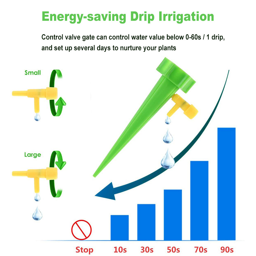 36/24/12/6pcs Auto Drip Irrigation Watering System Dripper Spike Kits For Garden Household Plant Flower Automatic Watering Tools