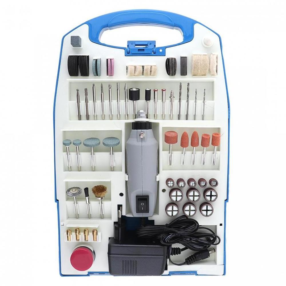 110pcs/set 220V DC 12V Mini Rechargeable Electric Grinder Tool Set with Steel Wire Brush for DIY Polishing Drilling Machi