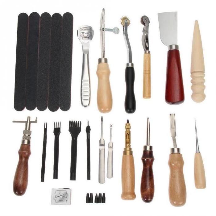 18Pcs Leather Craft Punch Tools Kit SET Stitching Carving Working Sewing Saddle Groover leather craft tools set