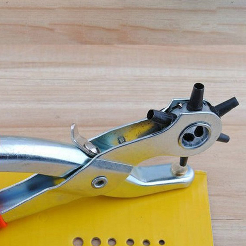 Hole Punching Machine 9'' Punch Plier Round Hole Perforator Tool Make Hole Puncher for Watchband Cards Leather Belt