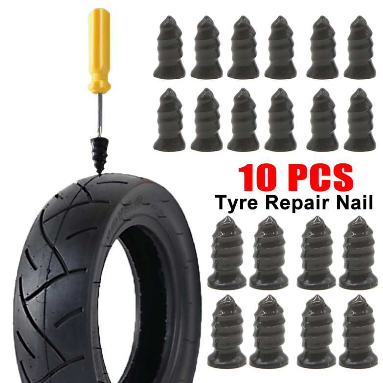 10pcs Vacuum Tyre Repair Nail for Car Motorcycle Electric Bicycle Bike Tubeless Rubber Tire Puncture Repair Nails Tool