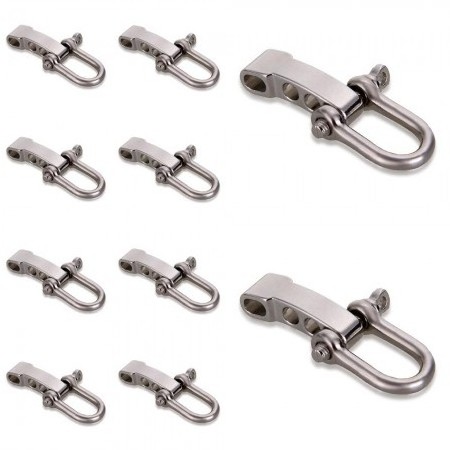 Stainless Steel  U Shaped Shackles 5mm for Paracord Bracelets Adjustable