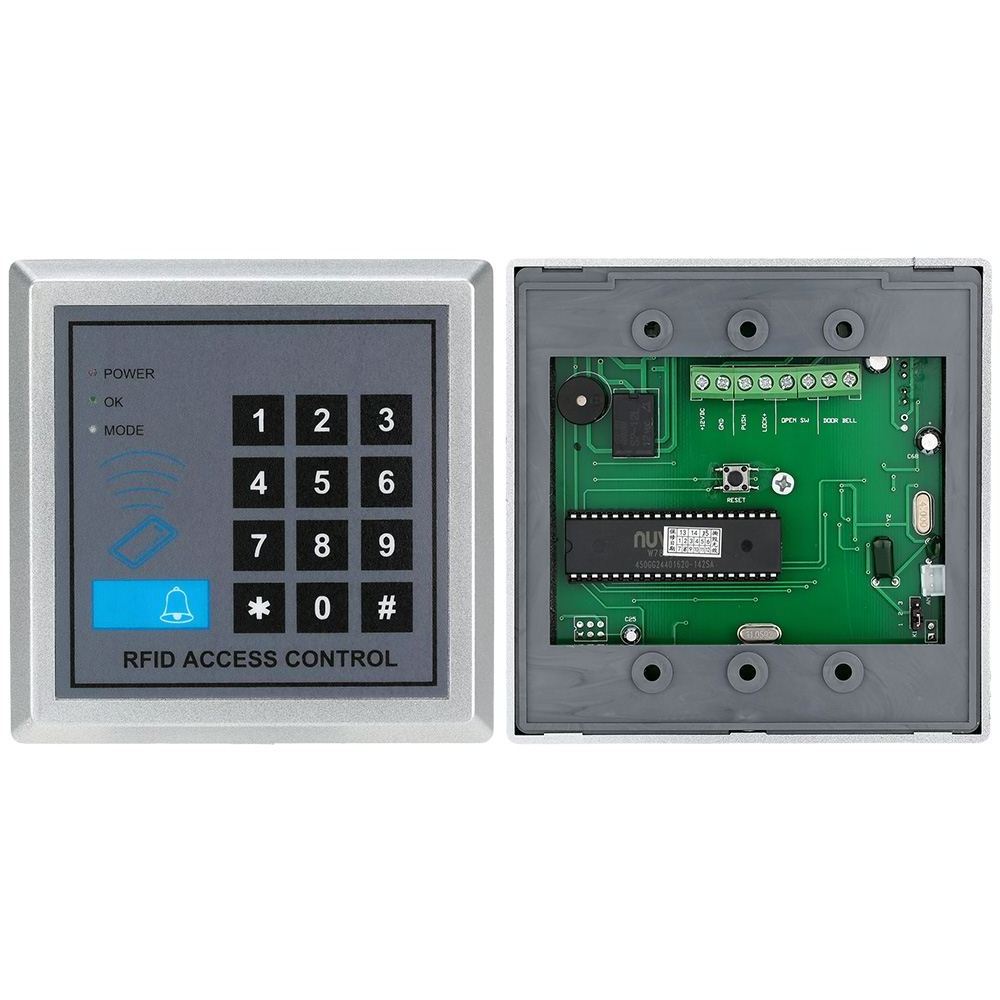 DIY Access Control 125KHz Rfid Keypad Access Control System Kit + Electronic Magnetic Door Lock + Power Supply + 10pcs Keys