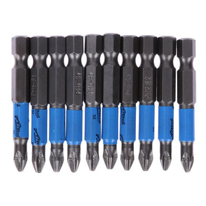 1/4" PH2 Hex Magnetic Electric Screwdriver Bits Length 50mm Single Side Non Anti Slip Long Reach Screw Driver Bit