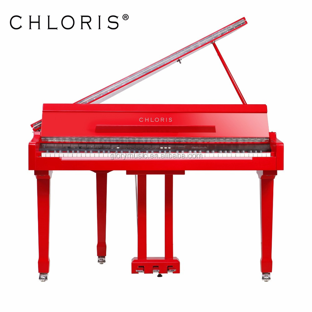 [CHLORIS] 88 Keys Digital Mini Red Grand Piano CDG1000