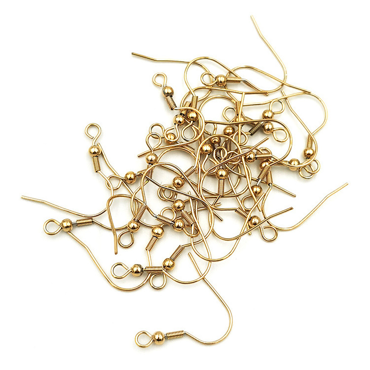 GP Stylish Stainless Steel Spring Clip Bead Earring Hooks for DIY Women's Earrings Jewelry Accessories