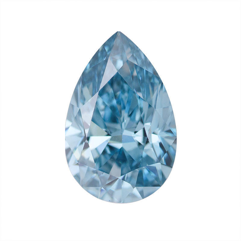 GP Lab created fancy blue diamonds pear brilliant cut lab grown diamond CVD loose customization for jewelry makings