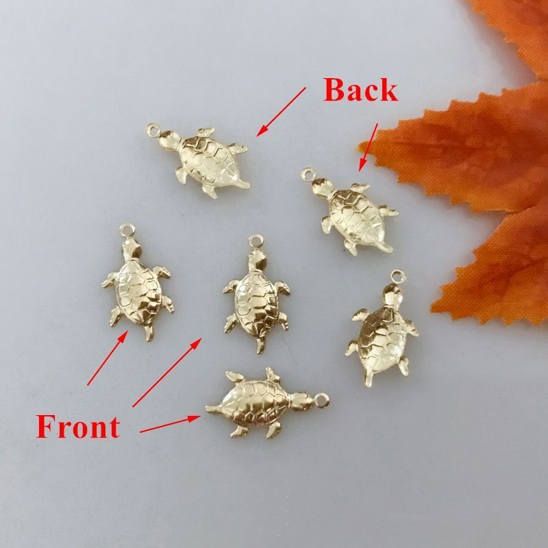 GP Hot Sale Fashion Gold Filled Turtle animal Necklace Charm for Jewelry Women DIY Party Wedding Use