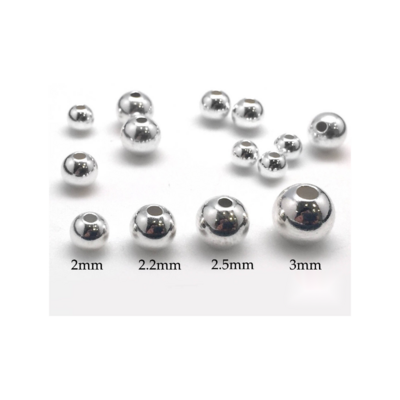 GP round spacer beads by gram S925 sterling silver gold 2-10mm balls Round spacer beads seamless jewellery jewelry making