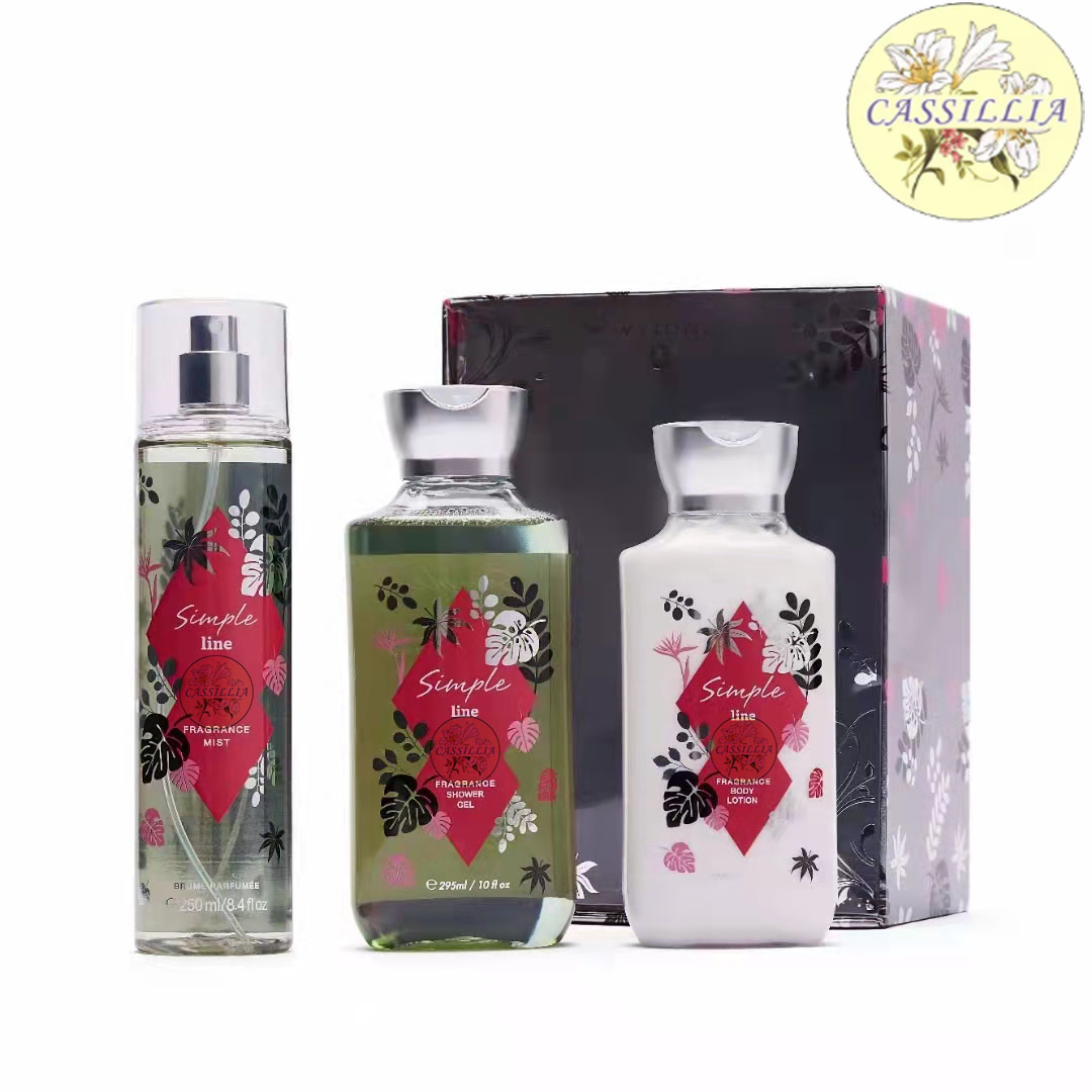 Cassillia Wholesale Brand Collection Female Body Mist Perfume Fragrance Manufacture factory shower gel body lotion set