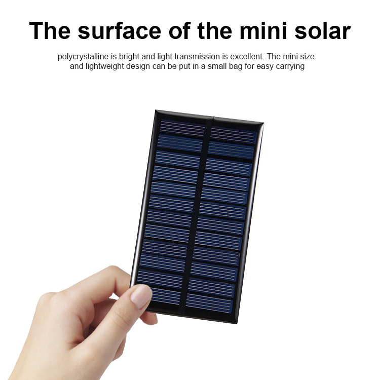 5V DC Solar Panel Power Bank 1W Solar Panel 5V Mini Solar Battery Cell Phone Charger Portable