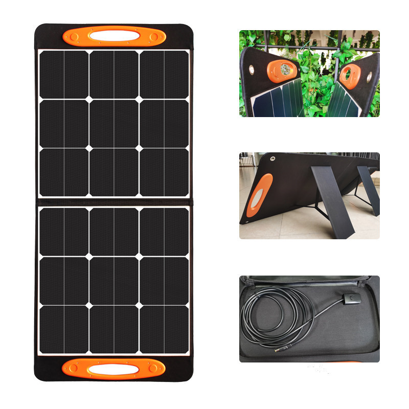 Glory Solar Outdoor Camping Solar Panel Kit Gear Bag Charger 100W 200W Folding ETFE Camping Foldable Portable Solar Panel