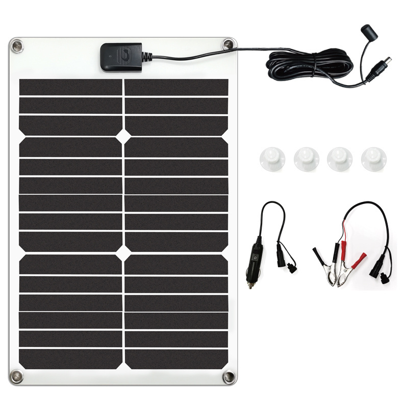 Glory Solar Outdoor solar charger 15w flexible solar panel maintainer for car boat small solar charging kits