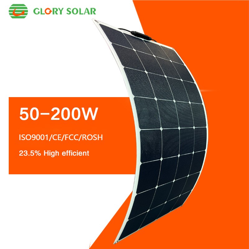 Glory Solar Price Sunpower Bacony Efte 350 30 300 500 1000 Watt  50W 350W 400W 430W 12V 24V Semi-Flexible Solar Panel