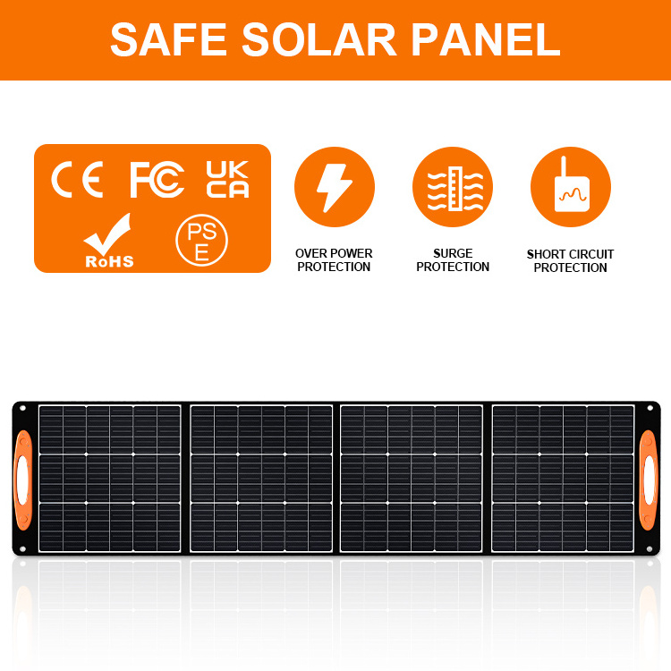 US warehouse portable Solar Bag 60W 100W 200W 300W 400W folding solar panel foldable solar panel for camping