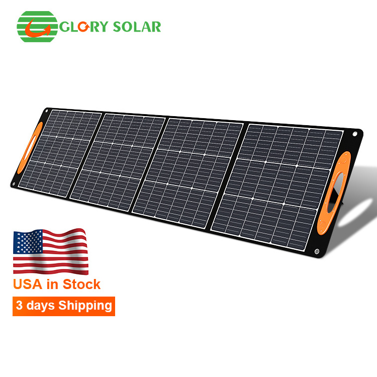 Fast delivery US warehouse 200w Folding Solar Charging Photovoltaic Panel Portable Solar Panel Outdoor Foldable Solar Panel