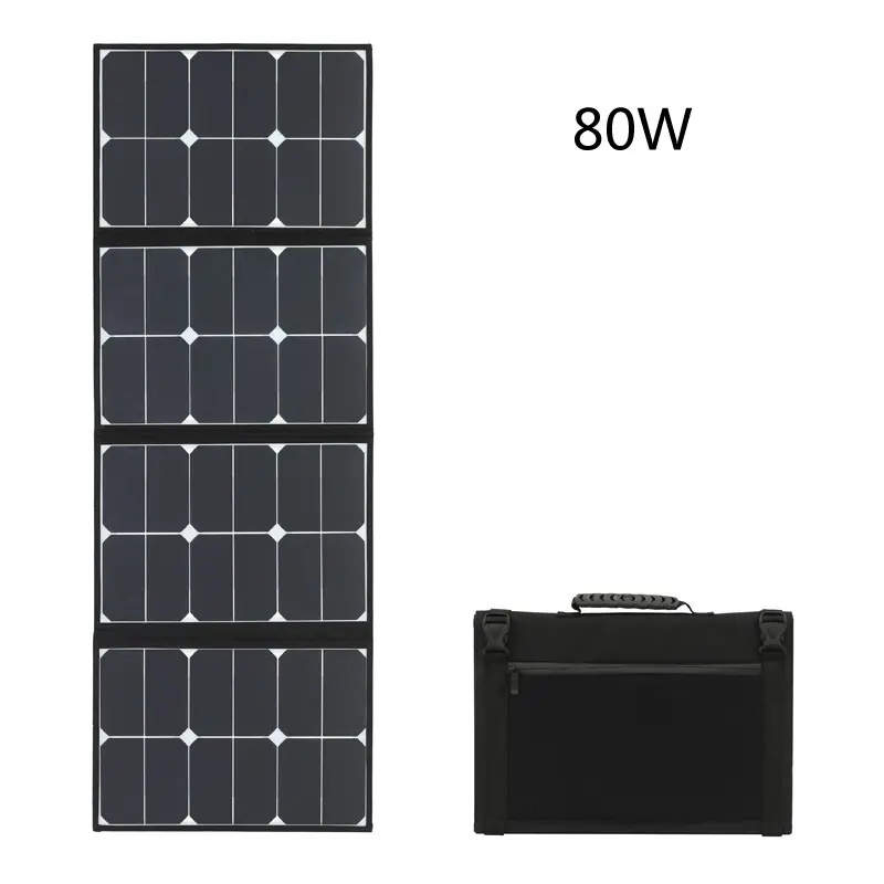 Glory Solar OEM 18V 80W folding solar panel charger for power generator most station domestic appliance