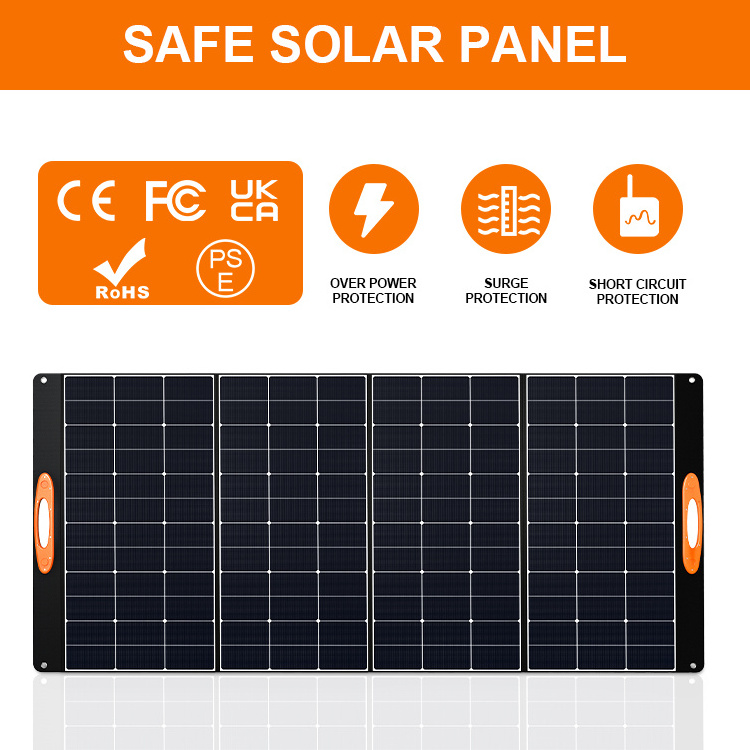 US Warehouse 400W ETFE portable foldable solar panel sunpower folding solar panels blanket for outdoor camping power solar panel