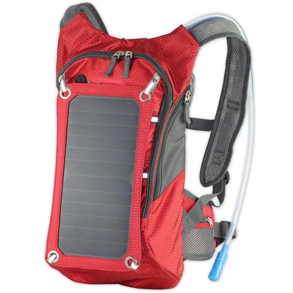 Glory Solar High Quality 6.5Watt Portable Outdoor Solar Power Backpack Charger With Water Bag For Charging Hiking Sports