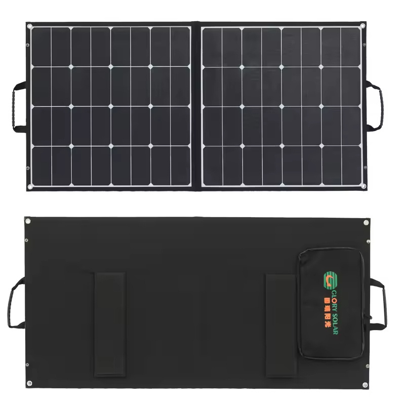 Glory Solar Portable 100W Foldable Solar Panel Charger Kit for RV Boat Camper Roof Cabin Shed Home Summer Camping Van RV