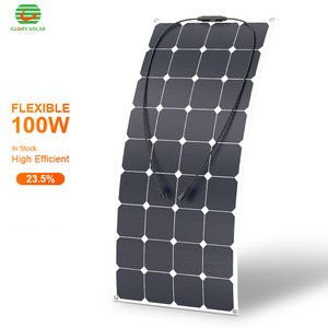 Germany Market Hot Selling flexible solar panel 100W 18v sunpower flexible solar panels technology RV boat module roof use