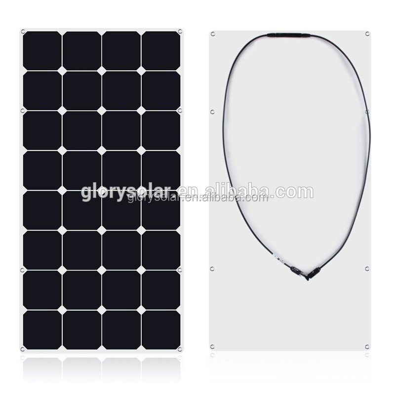 Glory Solar 100 watts semi flexible solar panel with certification Europe semi-flexible solar panel