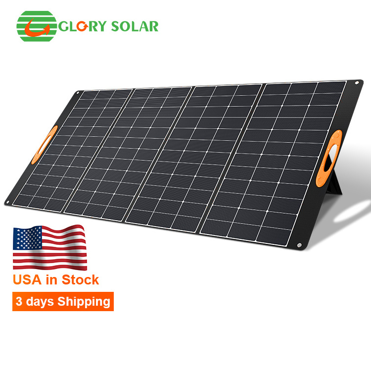 US Warehouse 400W ETFE portable foldable solar panel sunpower folding solar panels blanket for outdoor camping power solar panel