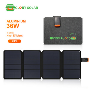 Glory Solar private label 36W 15.84V outdoor small size folding solar panel portable folding solar panel charger