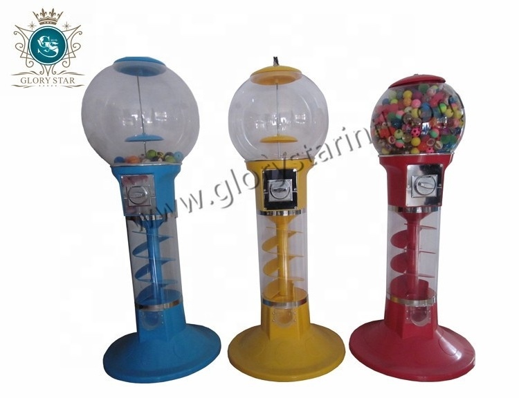 Rubber ball gumball toy capsules twisted egg capsule spiral vending machine/Candy Dispenser Machine