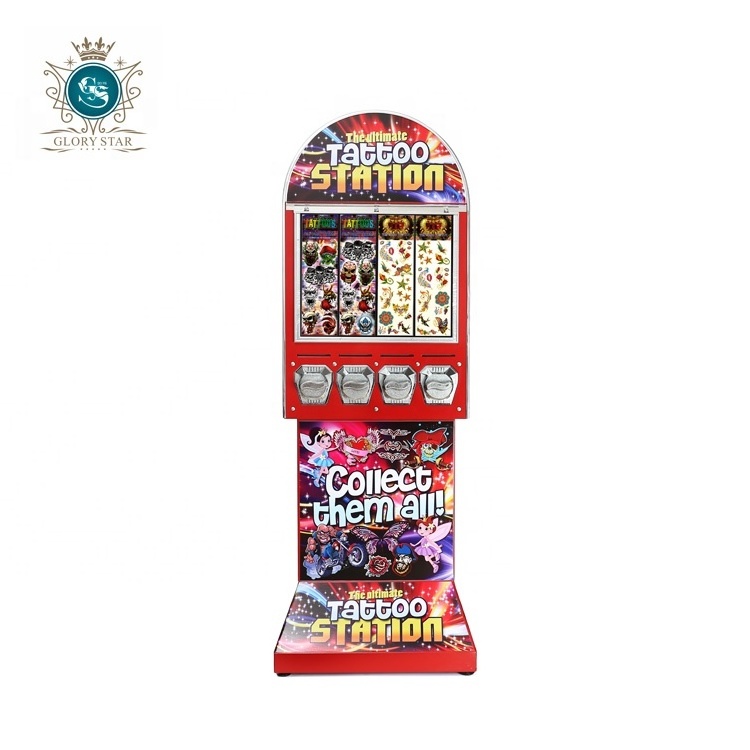 New Product Sticker Tattoo Vending Machine/Tattoo Sticker Stamp Red Vending Machine