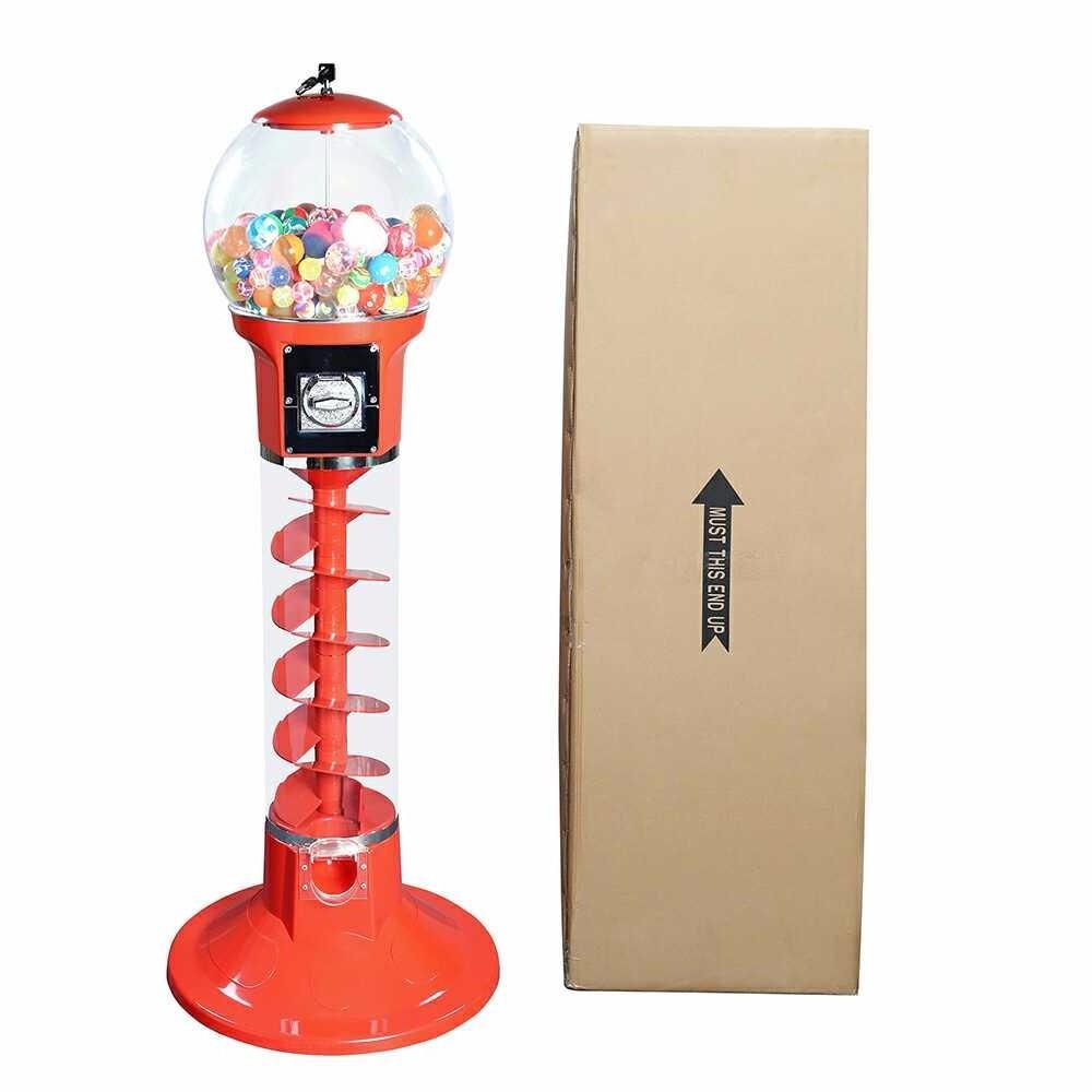 Spiral Gumball Candy Toy Bouncy Ball Capsule Vending Machine Mechanical coin operated machine