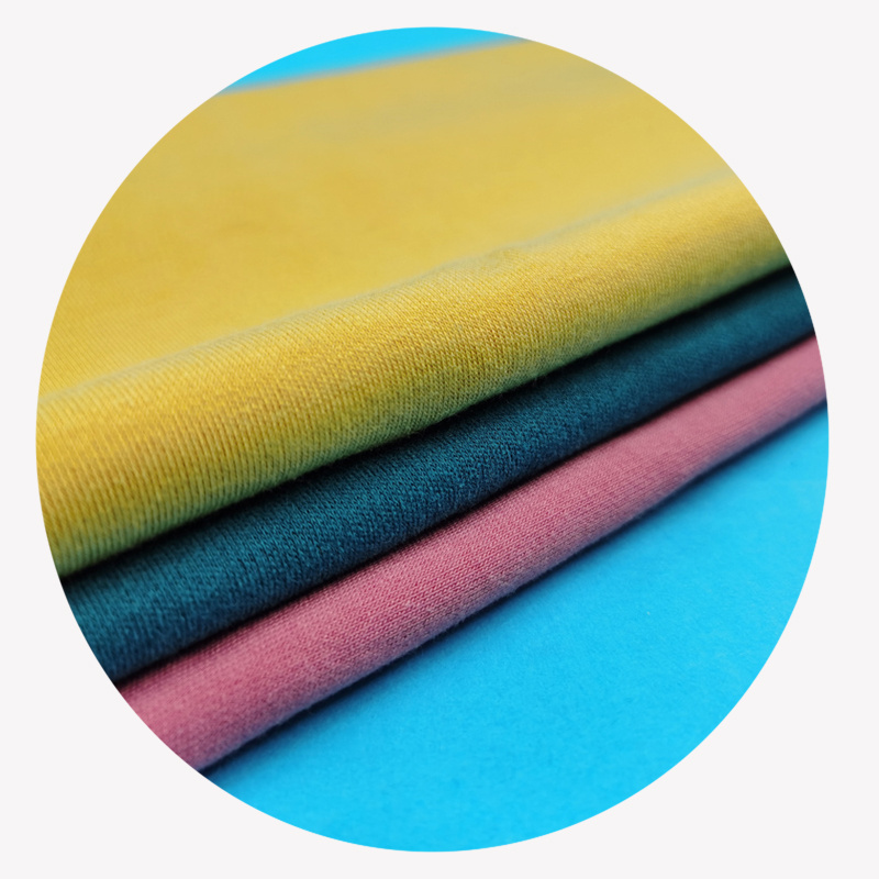 Sustainable eco-friendly bamboo knitted fabric cotton spandex mix fabric for garment wholesale