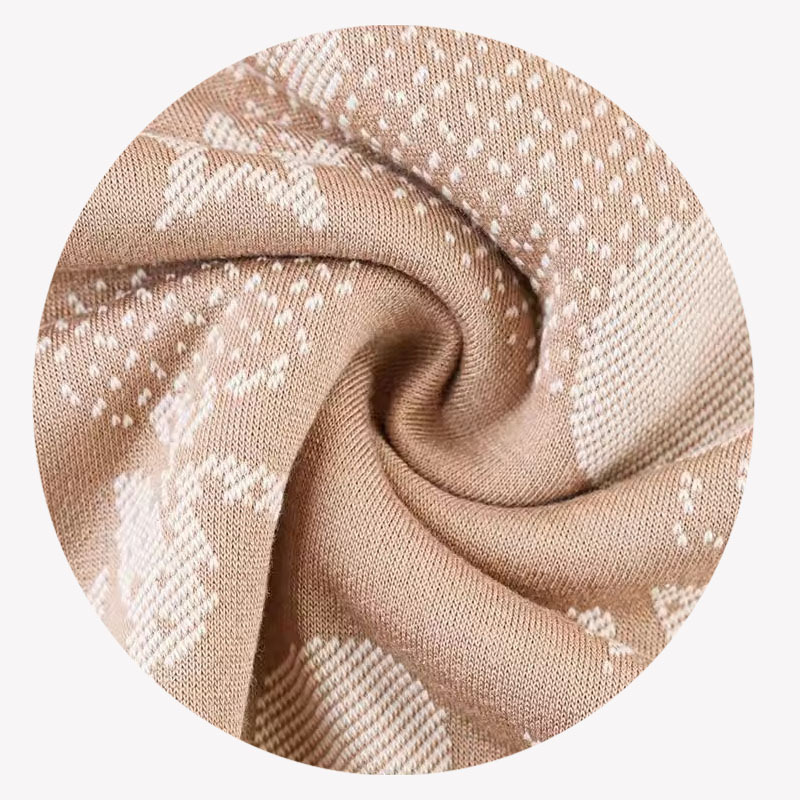 Comfortable terry hacci fabric jacquard fabric 158cm 300gsm print stretch cotton knitted fabric