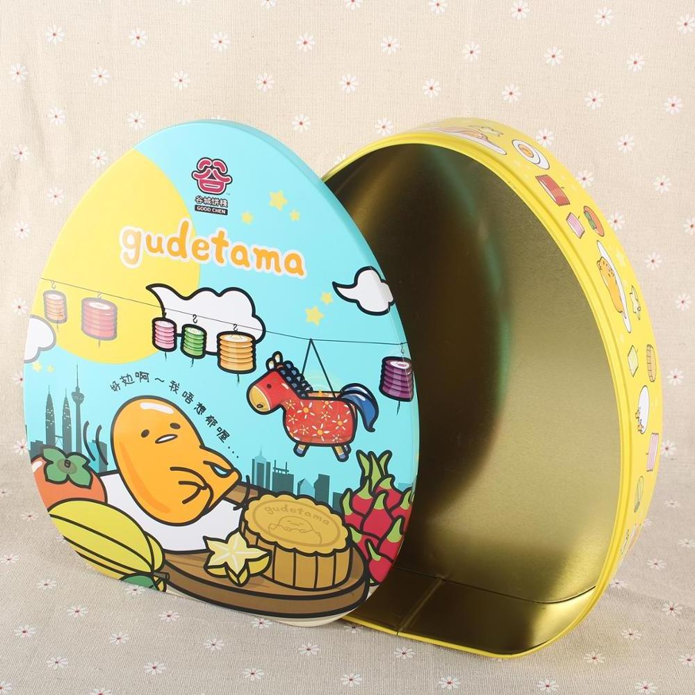 Customized printing Easter egg shape gift tin box Cookies Tin Box Candy Tin Box