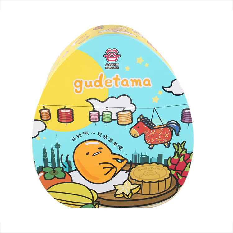 Customized printing Easter egg shape gift tin box Cookies Tin Box Candy Tin Box