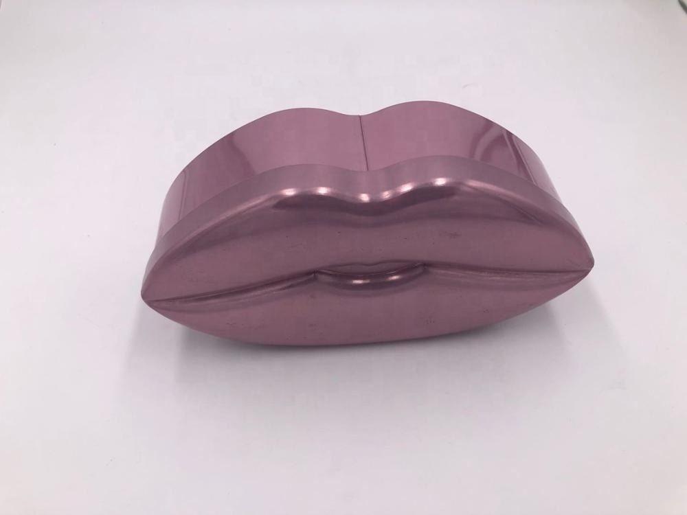 special lip shape metal tin box, packaging gift box