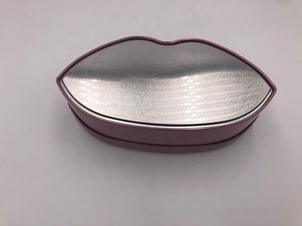 special lip shape metal tin box, packaging gift box