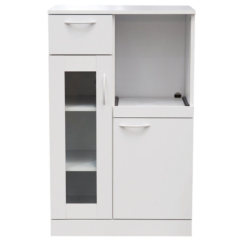 wooden dining storage cabinet sideboard furniture Kitchen Cart pantry 2 glass door 1 drawer server movable adjustable shelves