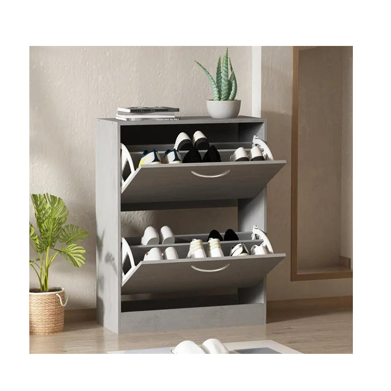 Hot Sale Modern Wooden Made Home Furniture Slim Narrow 8 Pair Stackable Shoe Storage Cabinet