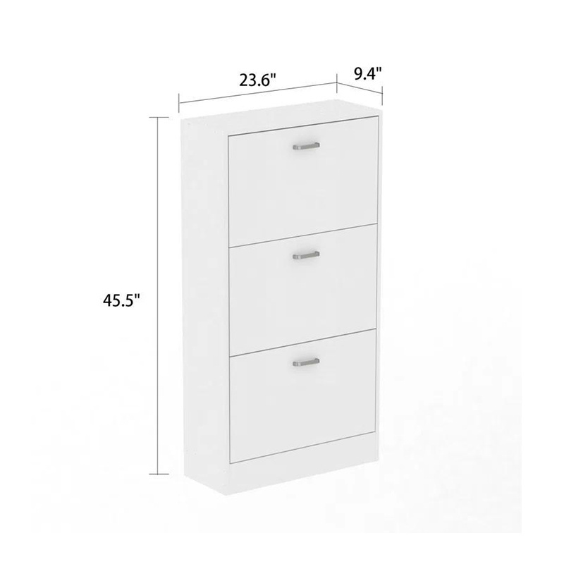 Factory  Wholesale 8 Pair  Design Cheap Price White Simple White Shoe Storage Rack Shoe Storage Cabinet Wihh Drawers