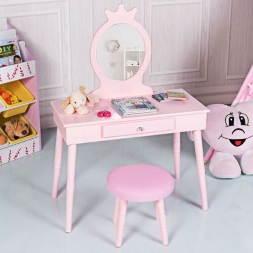 Girl Princess bedroom dresser play house wooden toys